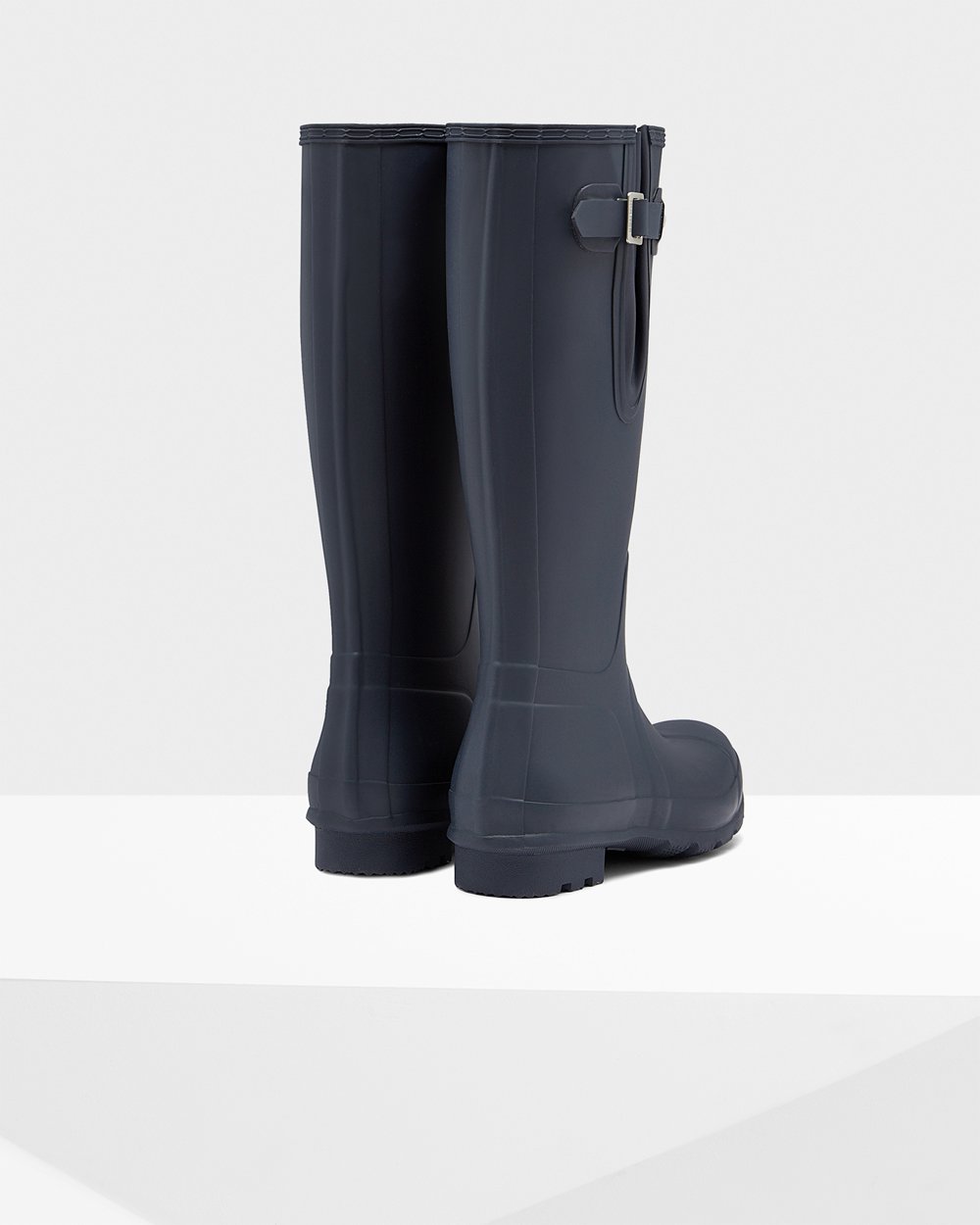 Men Hunter Original Side Adjustable | Tall Rain Boots Navy | NZ-50869-VTYU